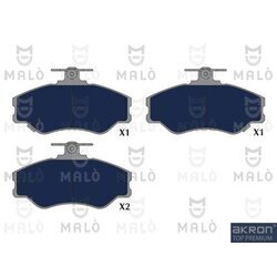 Sada brzdových platničiek kotúčovej brzdy AKRON-MALO 1051318