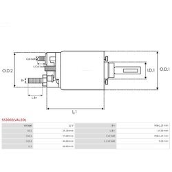 Elektromagnetický spínač pre štartér AS-PL SS3002(VALEO) - obr. 3