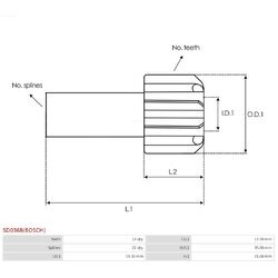Voľnobežná prevodovka štartéra AS-PL SD0368(BOSCH) - obr. 3
