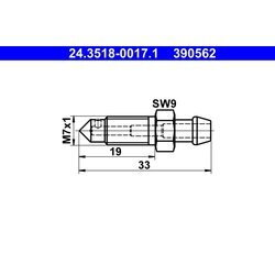 Odvzdušňovacia skrutka/ventil ATE 24.3518-0017.1