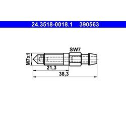 Odvzdušňovacia skrutka/ventil ATE 24.3518-0018.1