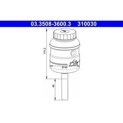 Vyrovnávacia nádobka na brzdovú kvapalinu ATE 03.3508-3600.3
