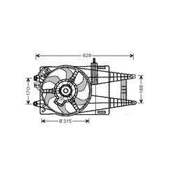 Ventilátor chladenia motora AVA QUALITY COOLING FT7524
