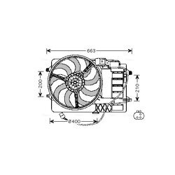 Ventilátor chladenia motora AVA QUALITY COOLING BW7516