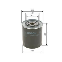 Olejový filter BOSCH 0 451 203 206 - obr. 4