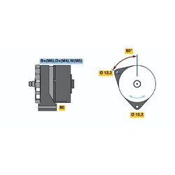 Alternátor BOSCH 0 120 488 271 - obr. 2