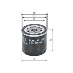 Olejový filter BOSCH 0 451 103 349 - obr. 4