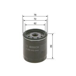 Olejový filter BOSCH 0 986 452 044 - obr. 4