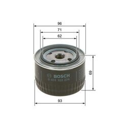 Olejový filter BOSCH 0 451 103 274 - obr. 4