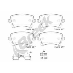 Sada brzdových platničiek kotúčovej brzdy BRECK 23326 00 702 00