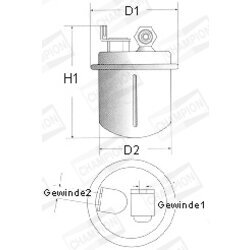 Palivový filter CHAMPION L214/606
