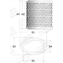 Vzduchový filter CHAMPION V414/606