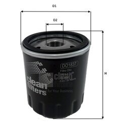Olejový filter CLEAN FILTERS DO1837