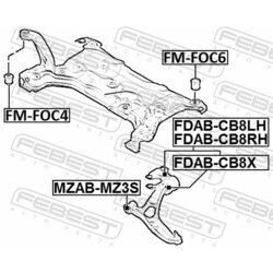 Uloženie tela nápravy FEBEST FM-FOC6 - obr. 1