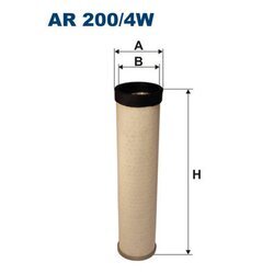 Filter sekundárneho vzduchu FILTRON AR 200/4W