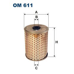 Hydraulický filter riadenia FILTRON OM 611