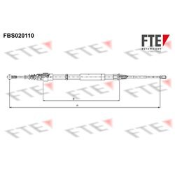 Ťažné lanko parkovacej brzdy FTE FBS020110