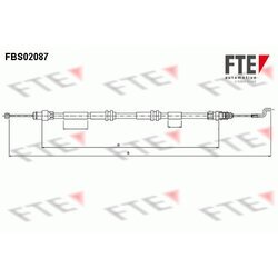 Ťažné lanko parkovacej brzdy FTE FBS02087