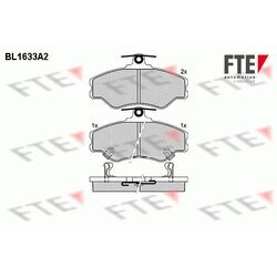 Sada brzdových platničiek kotúčovej brzdy FTE BL1633A2