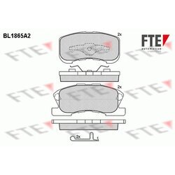 Sada brzdových platničiek kotúčovej brzdy FTE BL1865A2