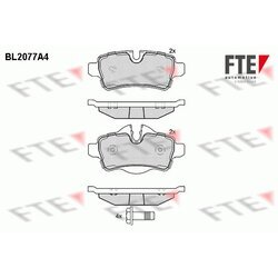 Sada brzdových platničiek kotúčovej brzdy FTE BL2077A4