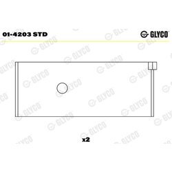 Ojničné ložisko GLYCO 01-4203 STD