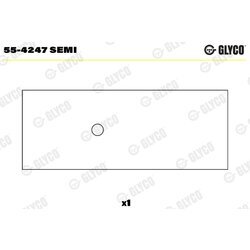 Ložiskové puzdro ojnice GLYCO 55-4247 SEMI