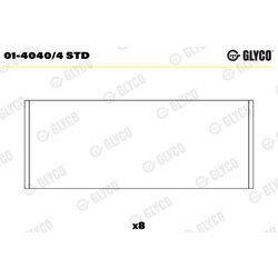 Ojničné ložisko GLYCO 01-4040/4 STD