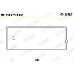 Ojničné ložisko GLYCO 01-4153/4 STD