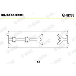 Ložiskové puzdro ojnice GLYCO 55-3830 SEMI