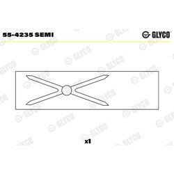 Ložiskové puzdro ojnice GLYCO 55-4235 SEMI