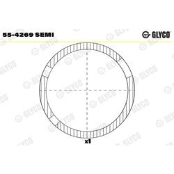 Ložiskové puzdro ojnice GLYCO 55-4269 SEMI