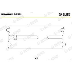 Ložiskové puzdro ojnice GLYCO 55-4102 SEMI