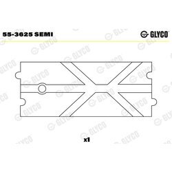 Ložiskové puzdro ojnice GLYCO 55-3625 SEMI