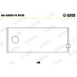 Ojničné ložisko GLYCO 01-3557/4 STD