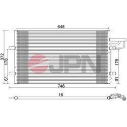 Kondenzátor klimatizácie JPN 60C9095-JPN - obr. 2