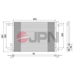Kondenzátor klimatizácie JPN 60C9079-JPN - obr. 1