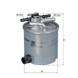 Palivový filter KNECHT KL 404/16 - obr. 2