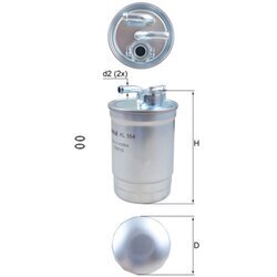 Palivový filter KNECHT KL 554D - obr. 2
