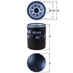 Olejový filter KNECHT OC 478 - obr. 2