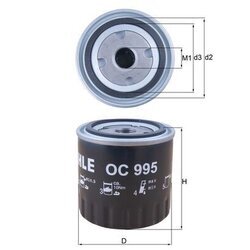 Olejový filter KNECHT OC 995 - obr. 2
