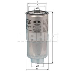 Palivový filter KNECHT KC 36