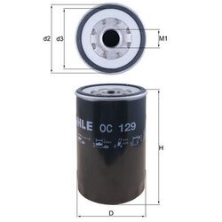 Olejový filter KNECHT OC 129 - obr. 2