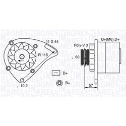 Alternátor MAGNETI MARELLI 063321173010