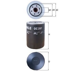 Olejový filter MAHLE OC 297 - obr. 2