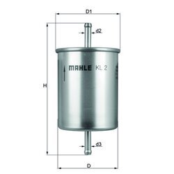 Palivový filter MAHLE KL 2 - obr. 2