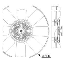 Ventilátor chladenia motora MAHLE CFF 512 000P - obr. 1