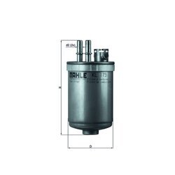 Palivový filter MAHLE KL 173 - obr. 2
