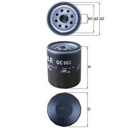 Olejový filter MAHLE OC 983 - obr. 2