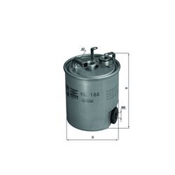 Palivový filter MAHLE KL 188 - obr. 2